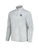 Men's Tommy Bahama Gray Kentucky Wildcats Delray Frond IslandZone 1/4-Zip Jacket