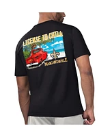 Men's Margaritaville Black New Orleans Saints Licensed to Chill T-shirt