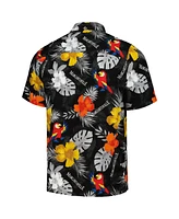 Men's Margaritaville Black Kyle Larson Island Life Floral Party Full-Button Shirt