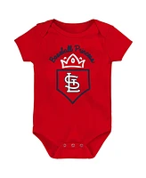 Baby Boys and Girls Outerstuff St. Louis Cardinals 3-Pack Home Run Bodysuit Set