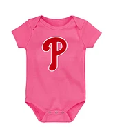 Baby Boys and Girls Outerstuff Red, Royal, Pink Philadelphia Phillies Three-Pack Home Run Bodysuit Set