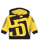 Baby Boys and Girls Outerstuff Brown San Diego Padres Post Card Full-Zip Hoodie Jacket