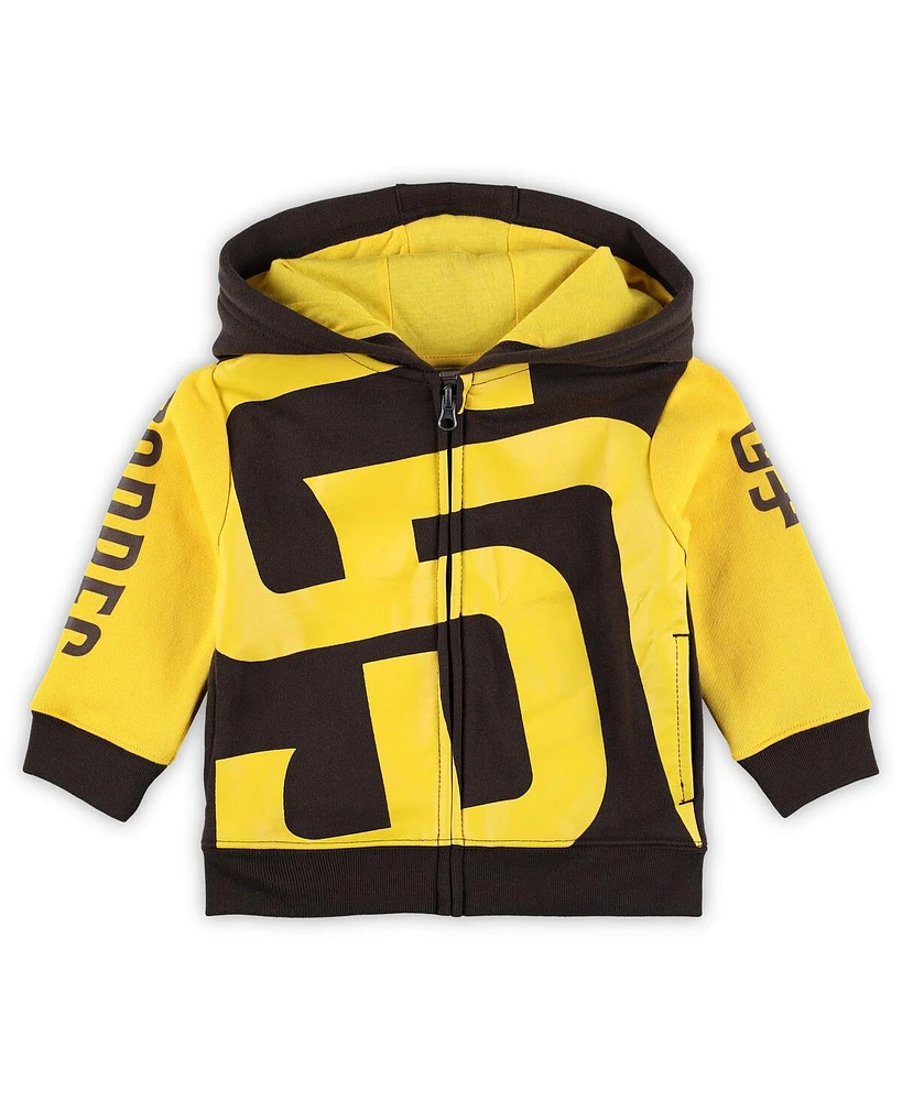 Toddler Boys and Girls Brown San Diego Padres Postcard Full-Zip Hoodie