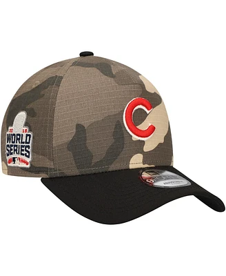 Men's New Era Chicago Cubs Camo Crown A-Frame 9FORTY Adjustable Hat