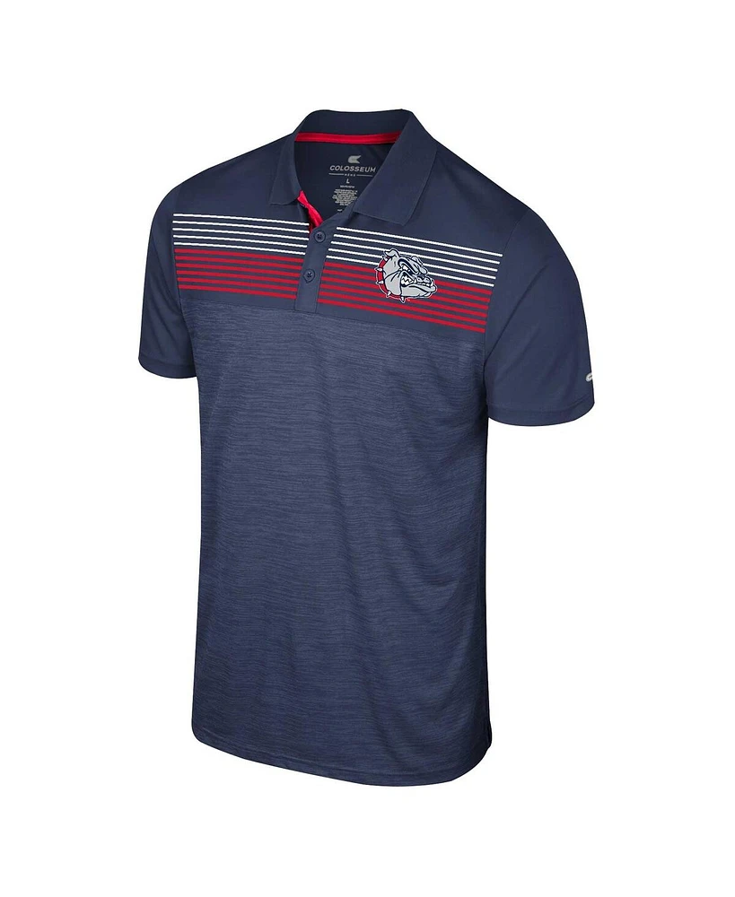 Men's Colosseum Navy Gonzaga Bulldogs Langmore Polo Shirt