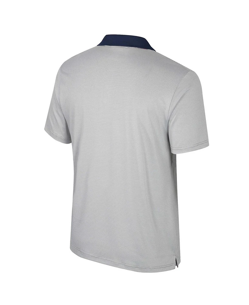 Men's Colosseum Gray Cal Bears Tuck Striped Polo Shirt