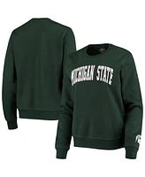 Women's Colosseum Green Michigan State Spartans Campanile Pullover Sweatshirt