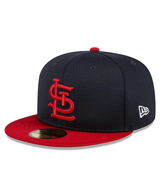 Men's New Era Navy St. Louis Cardinals 2024 Batting Practice 59FIFTY Fitted Hat