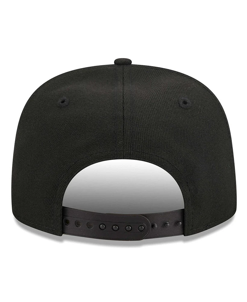 Men's New Era Black Atlanta United Fc Script Golfer Adjustable Hat