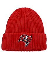 Youth Boys and Girls New Era Red Tampa Bay Buccaneers Prime Cuffed Knit Hat