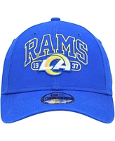 Youth Boys and Girls New Era Royal Los Angeles Rams Outline 9FORTY Adjustable Hat