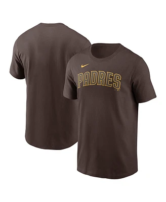 Men's Nike Brown San Diego Padres Fuse Wordmark T-shirt