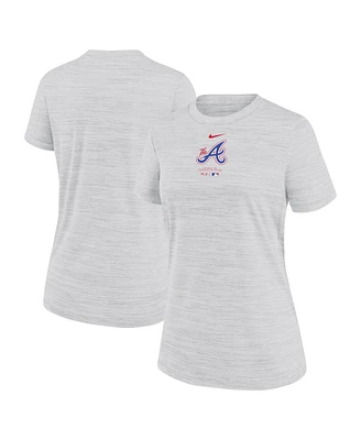 Women's Nike White Atlanta Braves City Connect Practice Velocity T-shirt