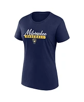 Women's Fanatics Navy, Gray Milwaukee Brewers Fan T-shirt Combo Set
