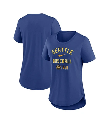 Women's Nike Royal Seattle Mariners City Connect Tri-Blend T-shirt