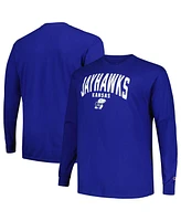 Men's Champion Royal Kansas Jayhawks Big and Tall Arch Long Sleeve T-shirt