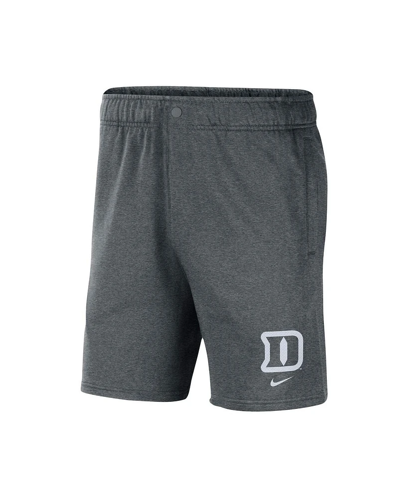 Men's Nike Gray Duke Blue Devils Fleece Shorts