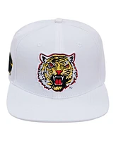 Men's Pro Standard White Grambling Tigers Mascot Evergreen Wool Snapback Hat