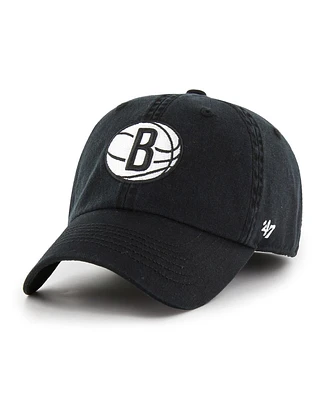 Men's '47 Brand Black Brooklyn Nets Classic Franchise Fitted Hat