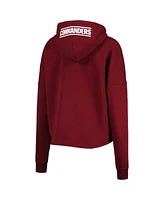 Women's New Era Burgundy Washington Commanders Foil Sleeve Pullover Hoodie