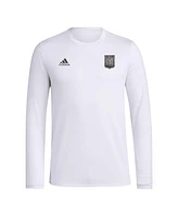 Men's adidas White Distressed Lafc Local Stoic Long Sleeve T-shirt