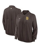 Women's Nike Brown San Diego Padres Authentic Collection Team Raglan Performance Full-Zip Jacket