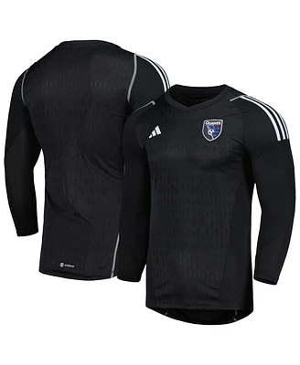 Men's adidas Black San Jose Earthquakes 2023 Goalkeeper Long Sleeve Replica Jersey