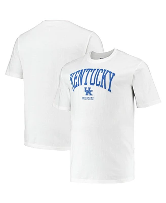 Men's Champion White Kentucky Wildcats Big and Tall Arch Over Wordmark T-shirt