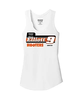 Women's Hendrick Motorsports Team Collection White Chase Elliott Hooters Racer Back Tank Top