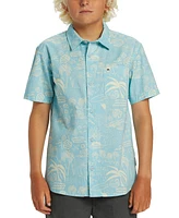 Quiksilver Big Boys Apero Flow Cotton Classic Short-Sleeve Woven Shirt