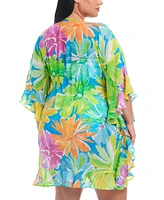 Bleu by Rod Beattie Plus Size Open-Front Caftan