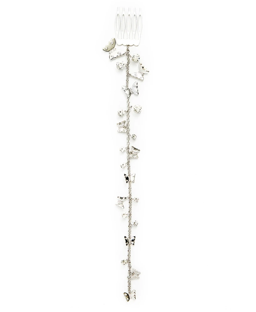 Kleinfeld Faux Stone Trailing Butterflies Hair Chain Comb