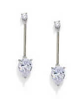 Kleinfeld Cubic Zirconia Pear Bar Drop Earrings