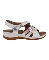 Gc Shoes Women's Dalary Strappy Stay-Put Two-Tone Comfort Flat Sandals