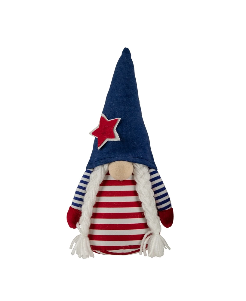 Northlight 10.5" Striped Americana Gnome Girl Patriotic Figure