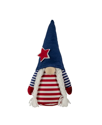 Northlight 10.5" Striped Americana Gnome Girl Patriotic Figure