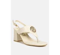 London Rag Monde Block Heel Thong Sandals