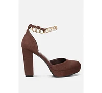 London Rag Inigo Interchangeable Ankle Strap Platform Sandals