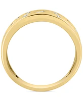 Effy Diamond Round & Baguette Scatter Band (1/5 ct. t.w.) in 14k Gold