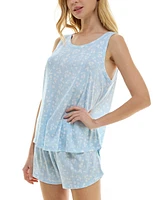 Roudelain Women's 2-Pc. Pointelle Tank Pajamas Set