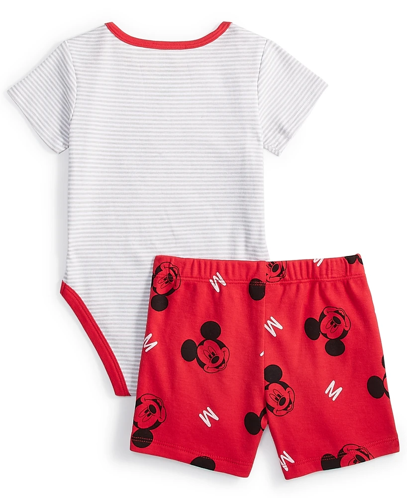 Disney Baby Mickey Mouse Bodysuit & Shorts, 2 Piece Set