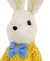 National Tree Company 14" Bunny in Yellow and Blue Outfit