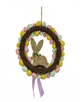 National Tree Company 16" Egg Wreath with Bunny Center