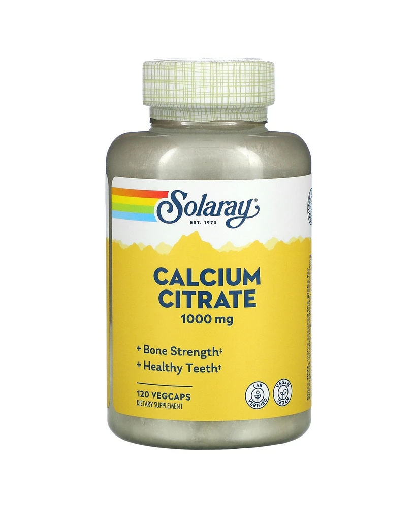 Solaray Calcium Citrate 1 000 mg - 120 VegCaps (250 mg per Capsule) - Assorted Pre