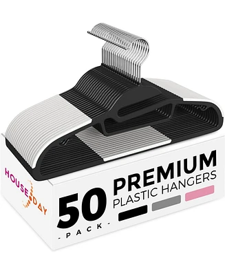 16.3 Inch Heavy Duty Plastic Hangers 50 Pack