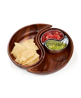 Nambe Yin Yang Chip and Dip Set, 4 Pieces