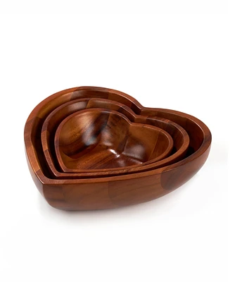 Nambe Eat Your Heart Out Nesting Bowls Set, 3 Pieces