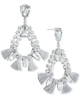 I.n.c. International Concepts Crystal & Tassel Open Drop Earrings, Created for Macy's