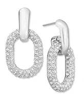 I.n.c. International Concepts Pave Oval Link Drop Earrings, Created for Macy's