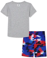 Under Armour Toddler & Little Boys Ua Freedom Flag Camo Graphic T-Shirt Shorts, 2 Piece Set